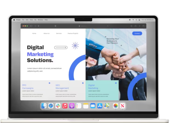 MacBook mockup opening